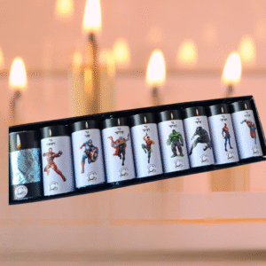 COFFRET SUPER HEROS "Les Bougies de Hannoucah"